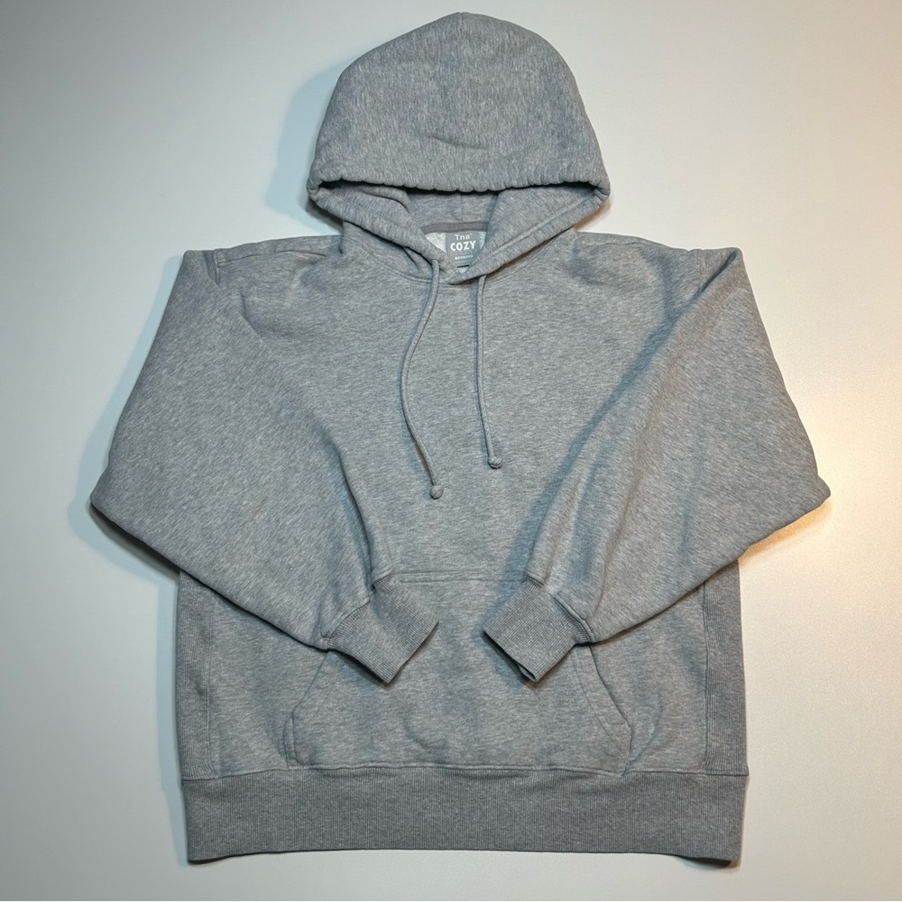 Tna Aritzia Cozy Fleece Mega Pullover Hoodie Heather Grey Oversized